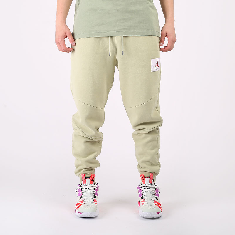 мужские зеленые брюки Jordan Flight Fleece Trousers CK6470-354 - цена, описание, фото 3